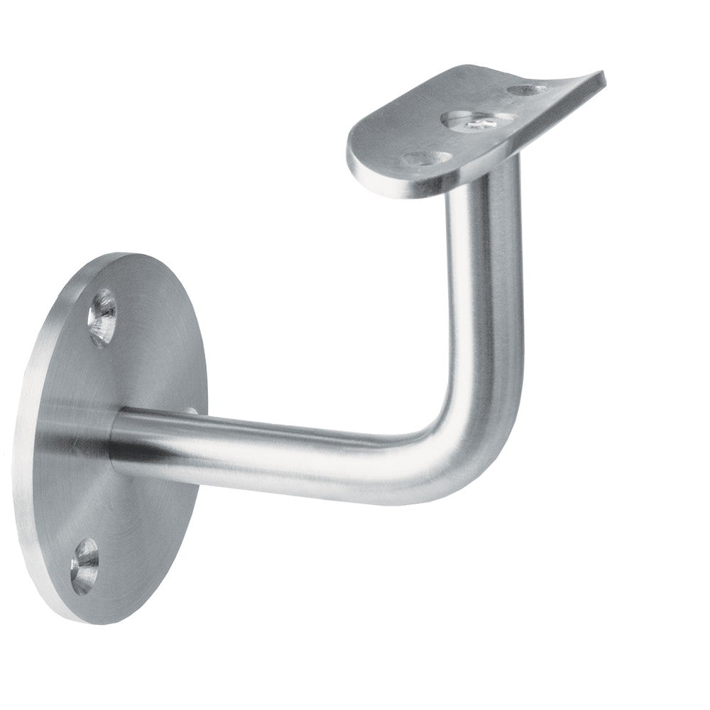 Satin 316 stainless 90 degree cranked arm handrail wall bracket for 42.4mm tube