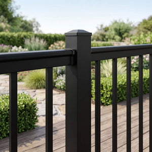 Aluminium Balustrade Post – 75mm Black