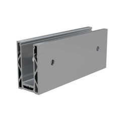 Silver anodised side fix glass balustrade channel