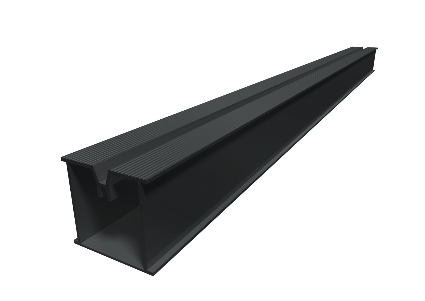 38mm black powder coated aluminium joists