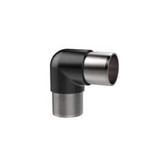 Black 90 degree round elbow corner for 42.4mm handrail tube