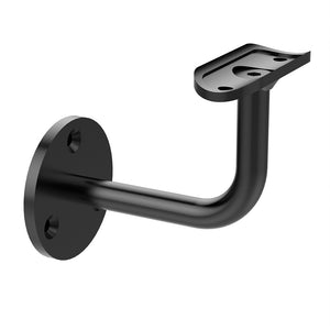 Cranked Arm Handrail Wall Bracket 90° (Black)