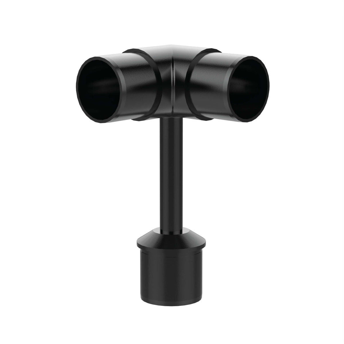 90° End Elbow Handrail Bracket (Black)
