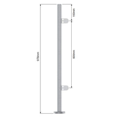 End Post – Semi Frameless (Black)