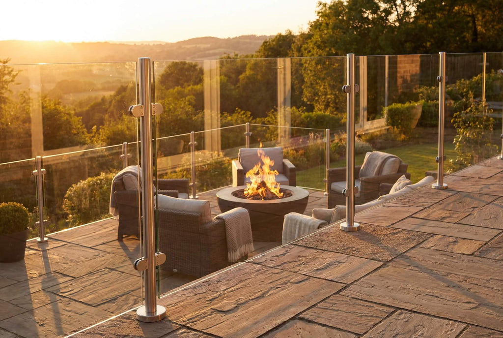 Semi frameless Glass Balustrade on patio