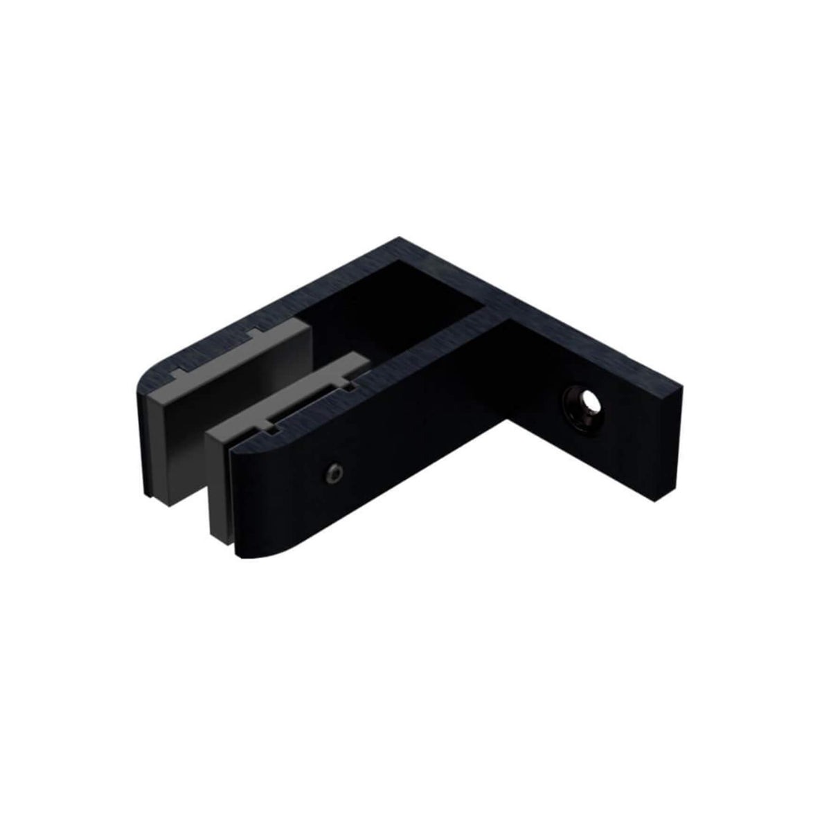 Wall-Mounted Glass Stiffener - Black