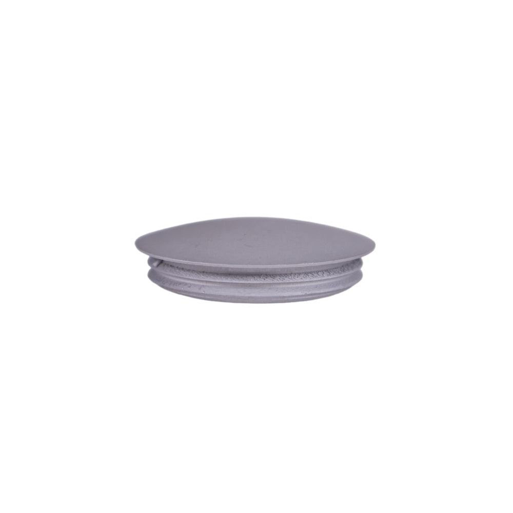 Silver anodised plug for side fix glass balustrade channel