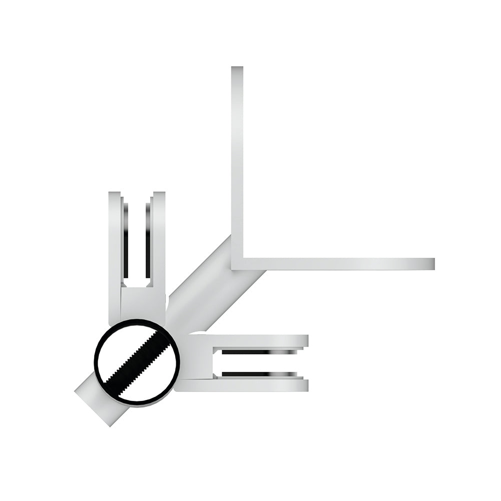 Plan view of a side fix post on an external corner bracket