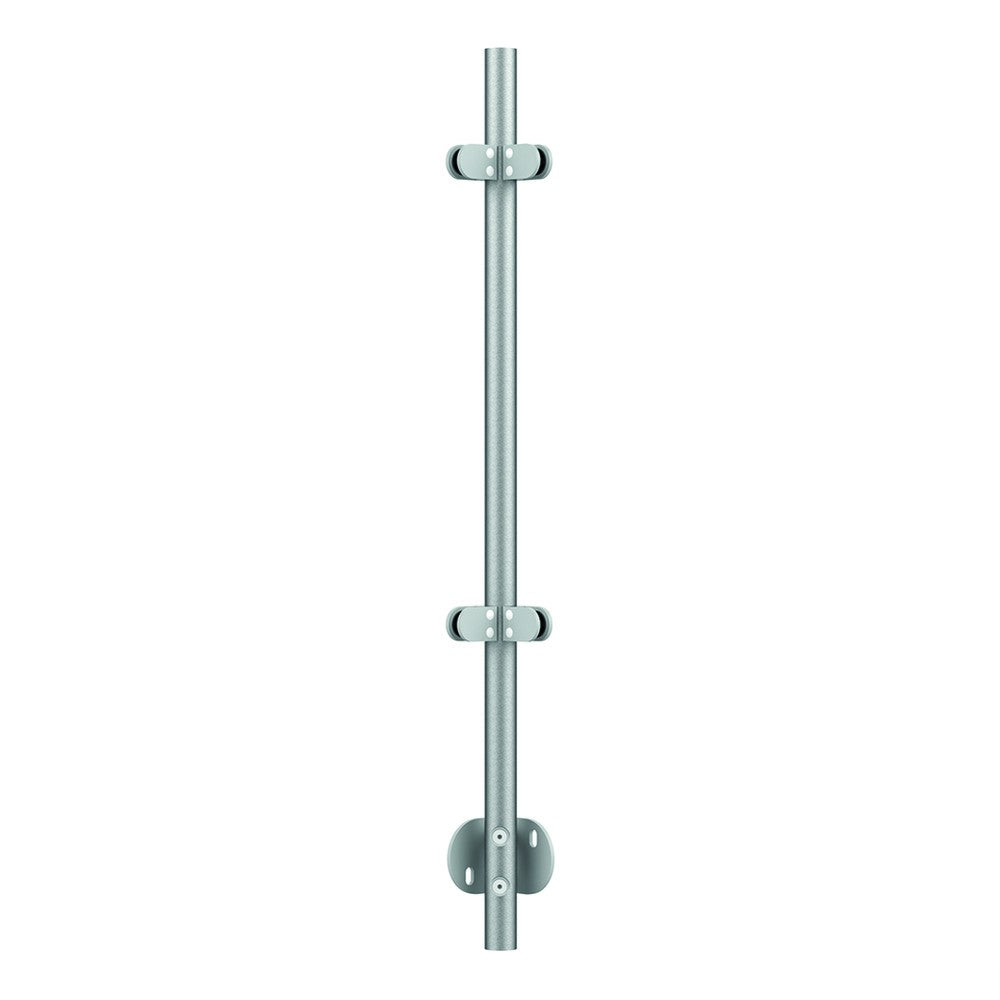 Satin stainless steel side fix internal corner post with corner bracket