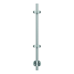 Satin stainless steel side fix internal corner post with corner bracket