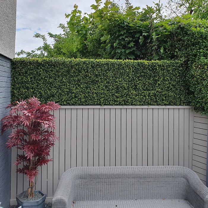 boxwood natural hedge panels in use
