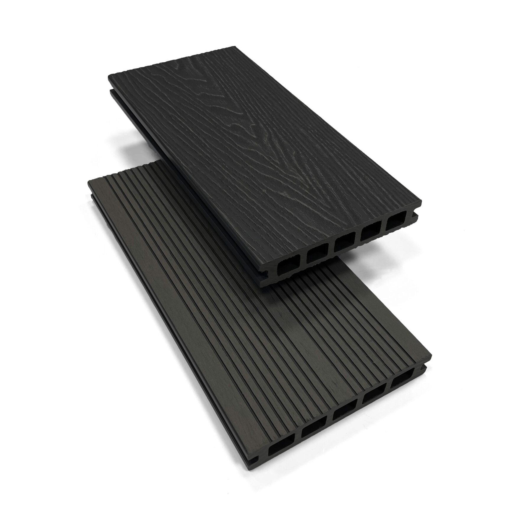 Midnight black composite decking boards