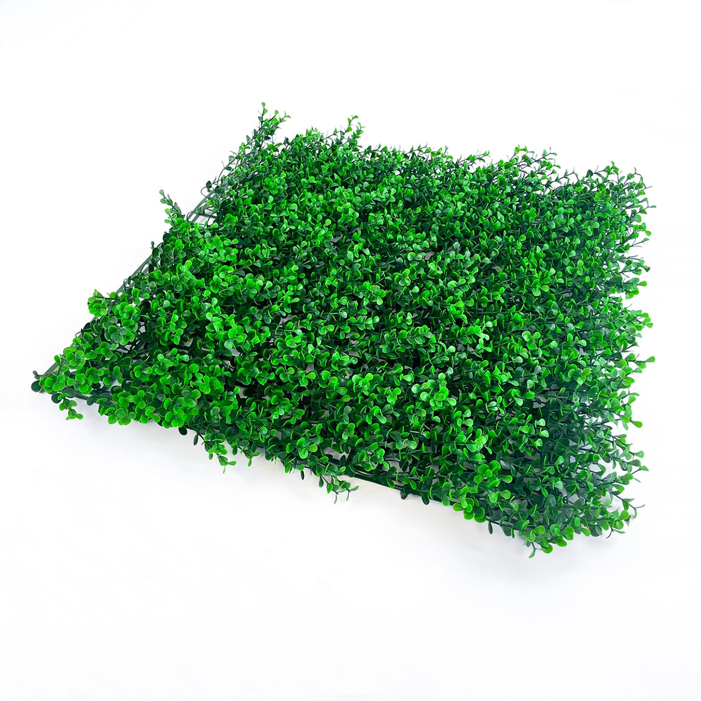 Boxwood dark artificial hedging tile with long garden green, thick foliage