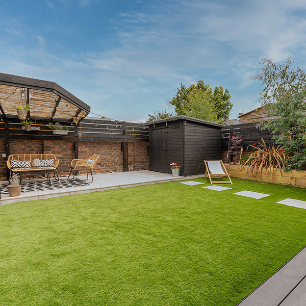 garden porcelain patio tiles in grey