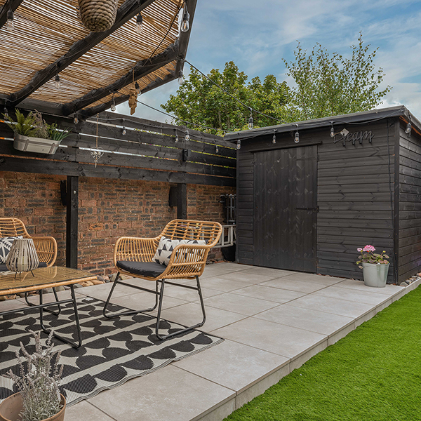 grey porcelain patio garden tiles
