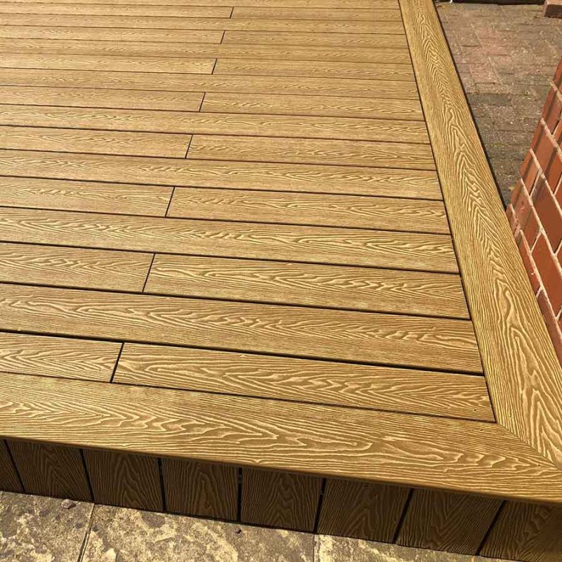 Deep Embossed Oak Composite Decking The Outdoor Look