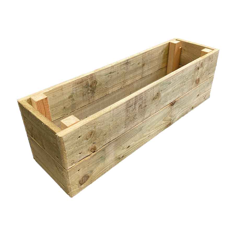 Artificial box hedge with trough