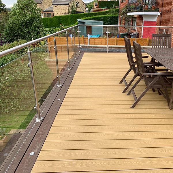 wpc aged oak decking