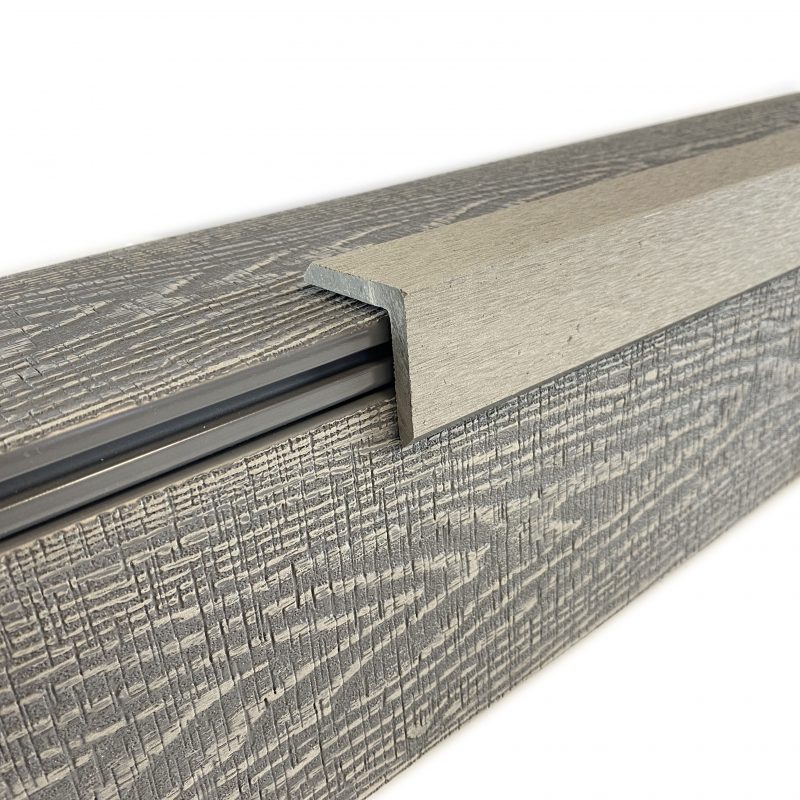 Deep Embossed Black Composite Decking Trim – 2.9m - The Outdoor Look