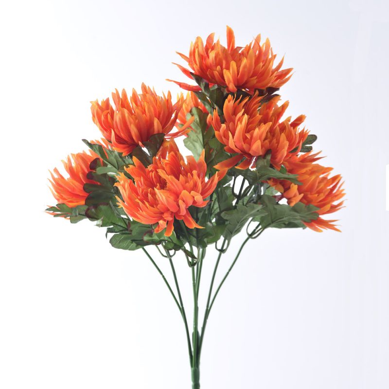 artificial Chrysanthemum Orange flowers