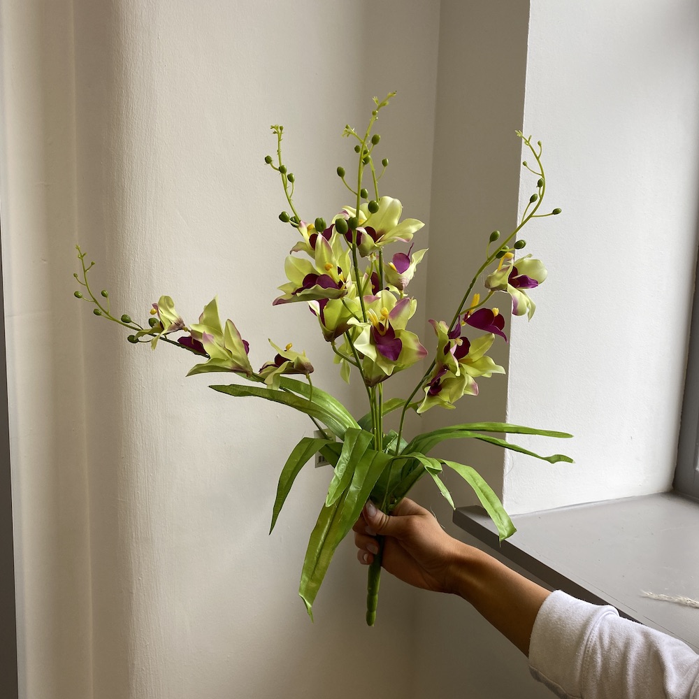 artificial orchid bunch 5 stems