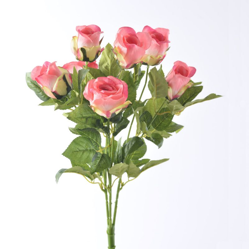 artificial wild pink rose bouquet