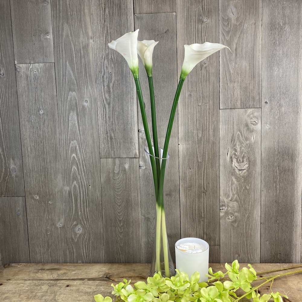 artificial white calla lily bunch