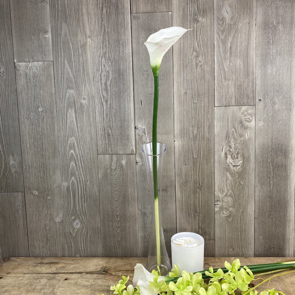 faux white calla lilysingle stem