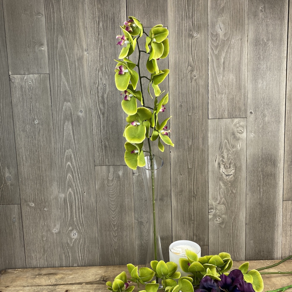 artificial prestige orchid green single stem