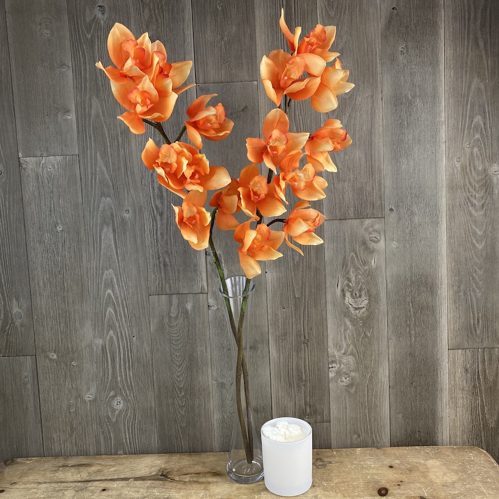 artificial orange orchid stems
