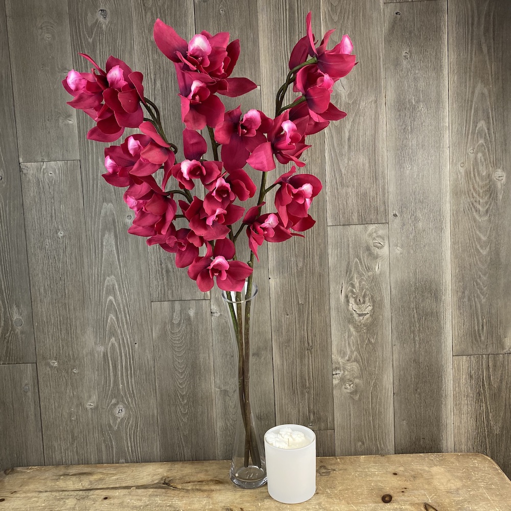artificial fuchsia pink orchid flowers