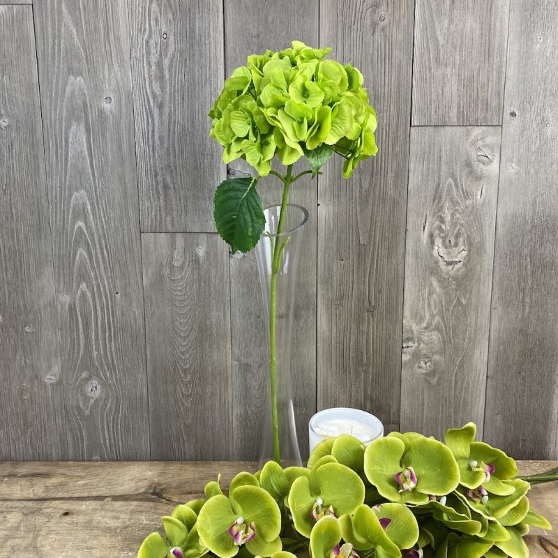 artificial hydrangea green single stem