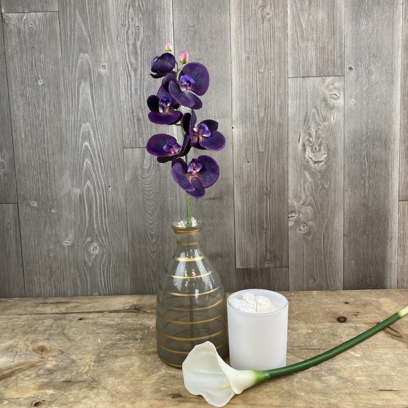 artificial premium purple orchid stems