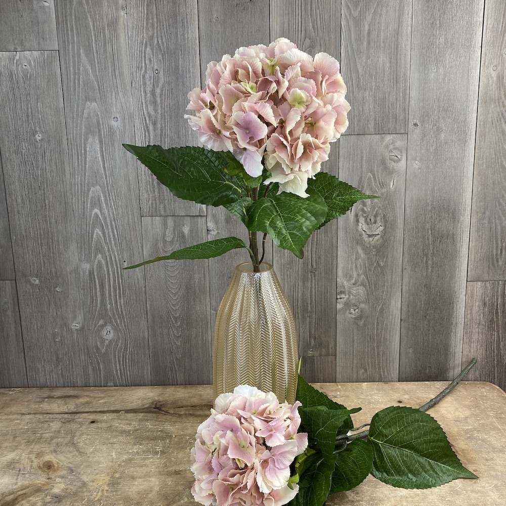 artificial single stem Isla Pink Hydrangea