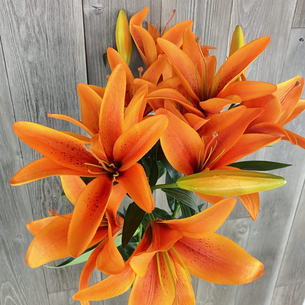 artificial orange lilies