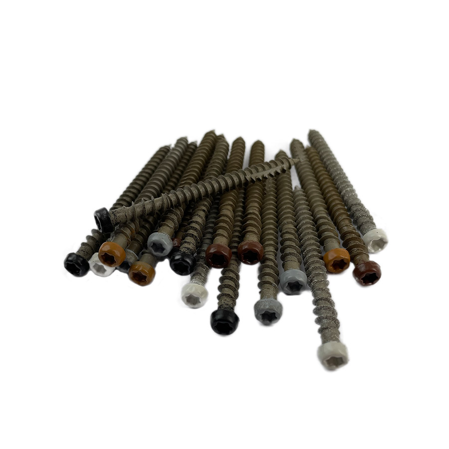 Colour coded decking screws