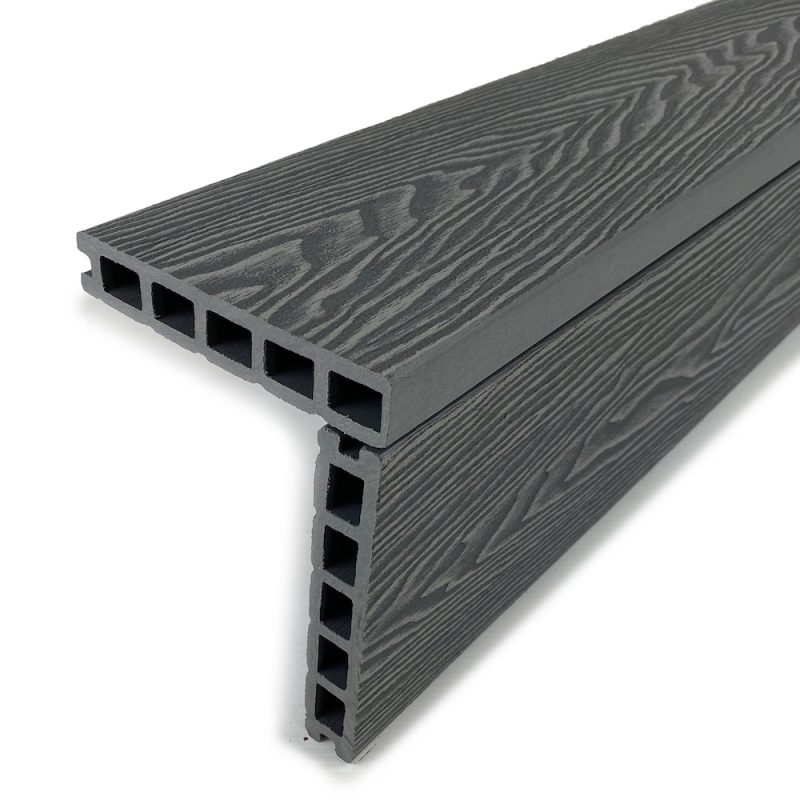 Mist grey composite square edge decking boards