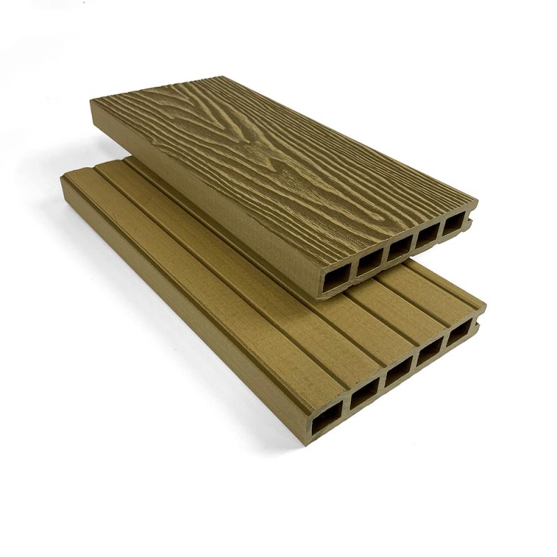 square edge aged oak composite decking board