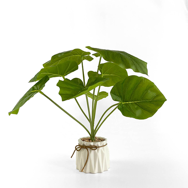 artificial ceramic potted elephant ear plant