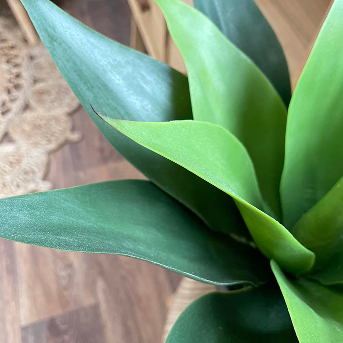 close up of the artificial foxtail foliage