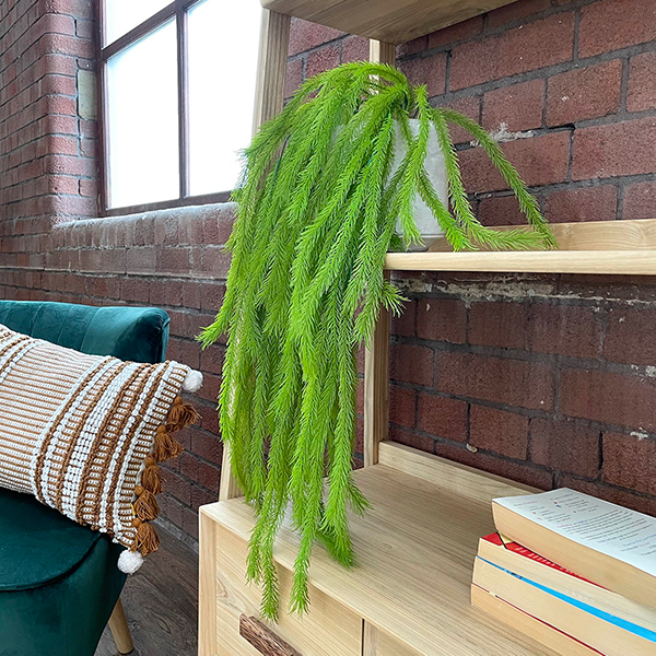 indoor artificial fern hanging plant