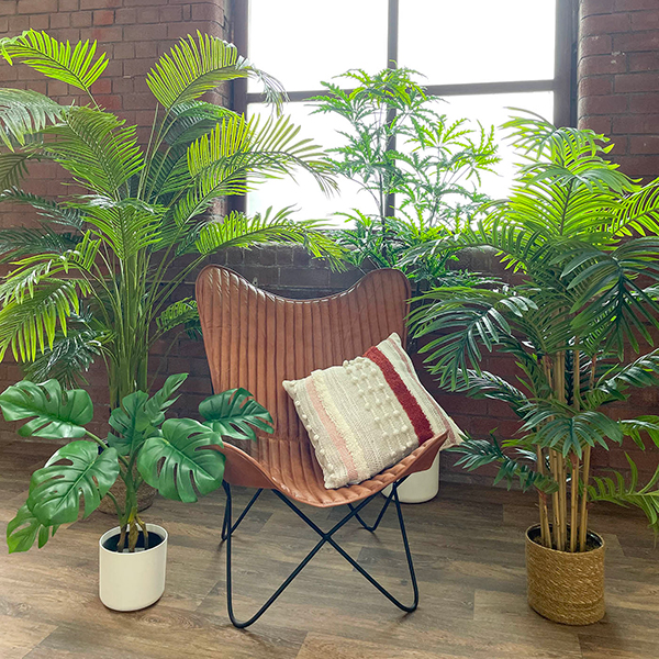 large tropical artificial indoor plants