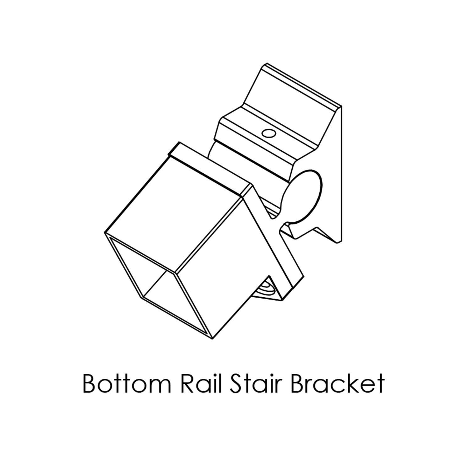 Bottom rail stair bracket diagram