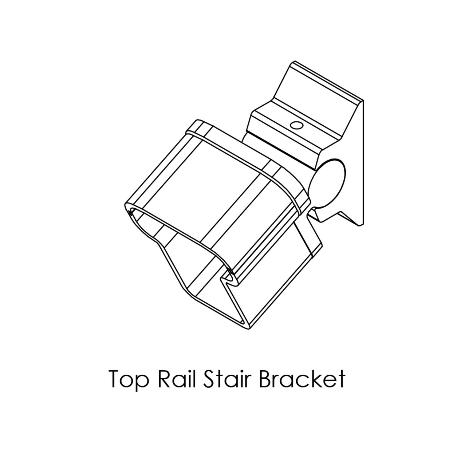 Top rail stair bracket diagram