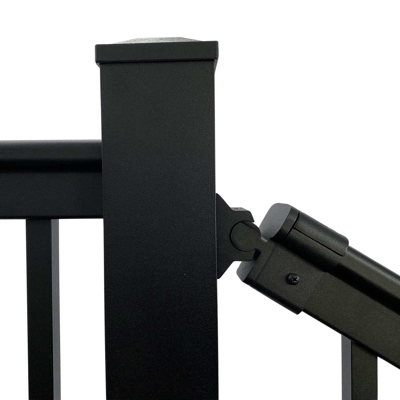 aluminium black powder coated stair bracket