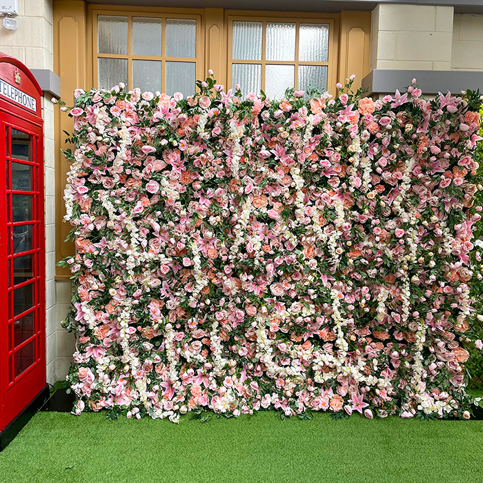 2.4m x 3m wild lily flower wall