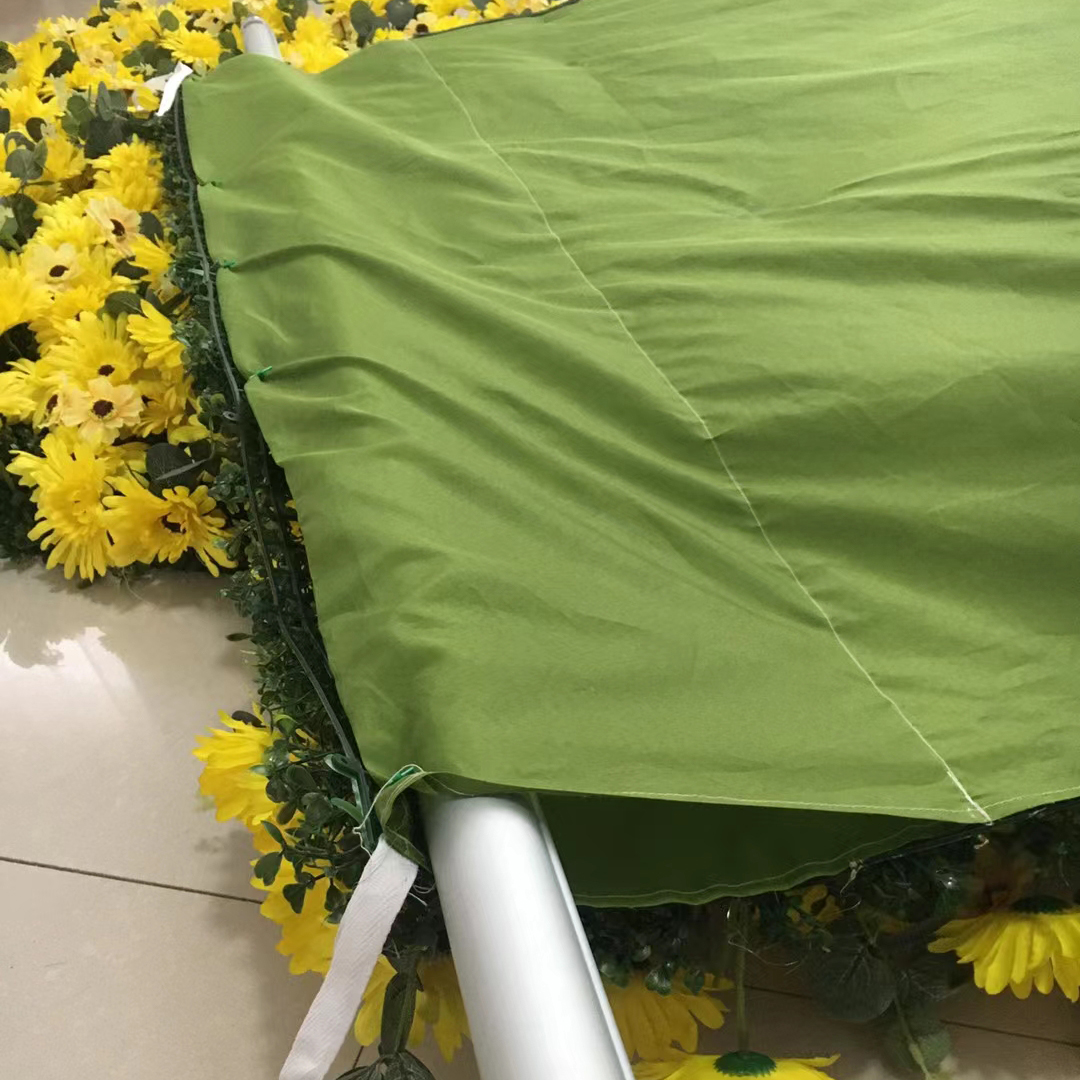 artificial sunshine wall showing fabric backing