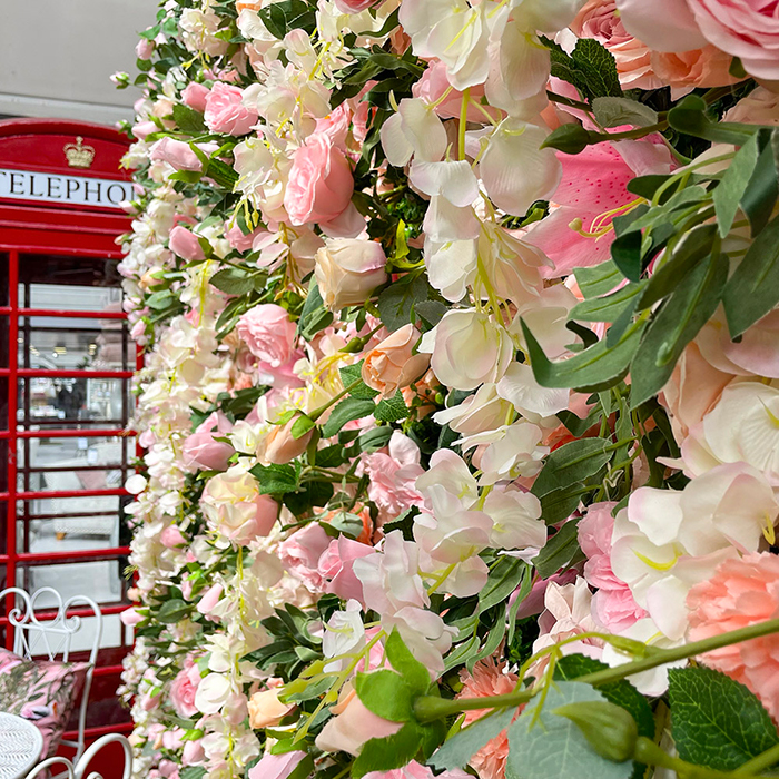 close up of the wild lily artificial flower wall
