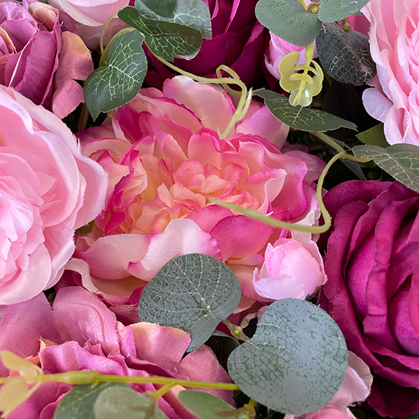 close up of the Peony Mix faux foliage