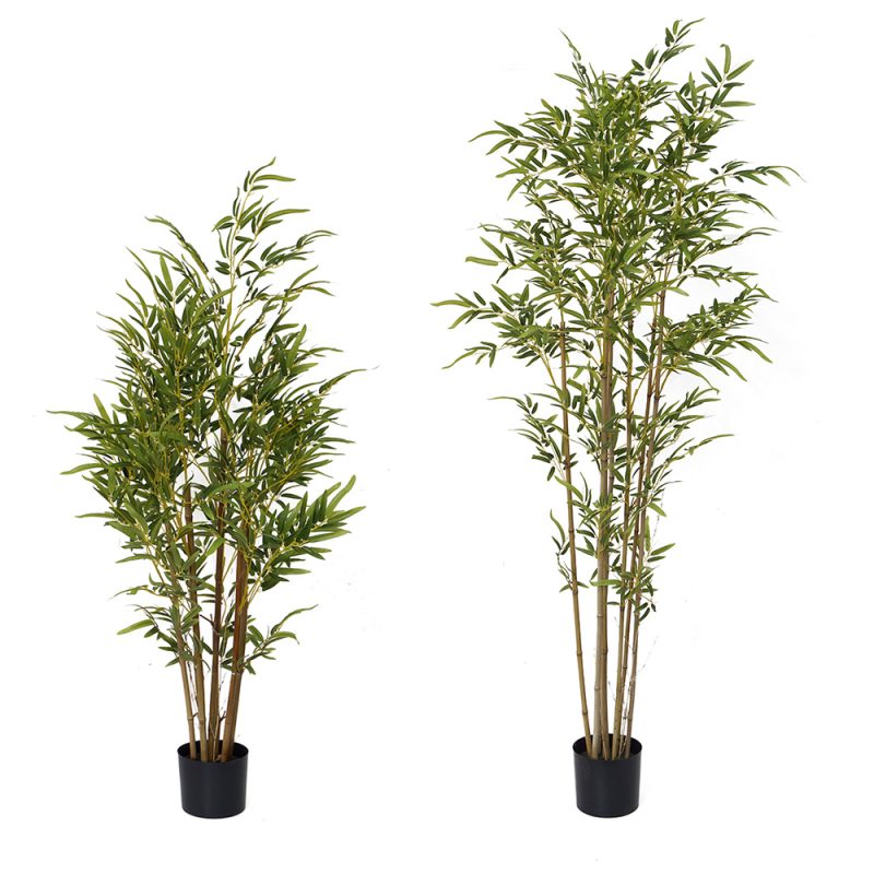 2 sizes of artificial bamboo plants available